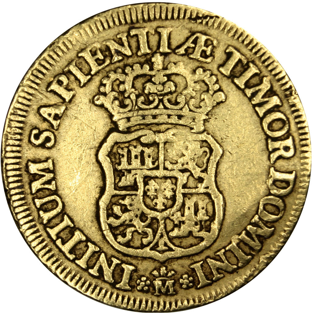 SPAIN, 2 Escudos, 1730, Madrid, KM #352, EF(40-45), Gold, 6.75