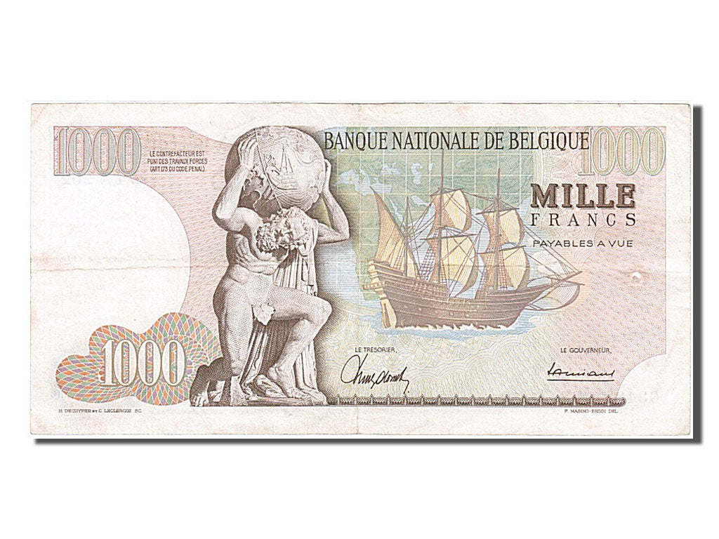 Banknote, Belgium, 1000 Francs, 1962, 1962-05-11, EF(40-45)