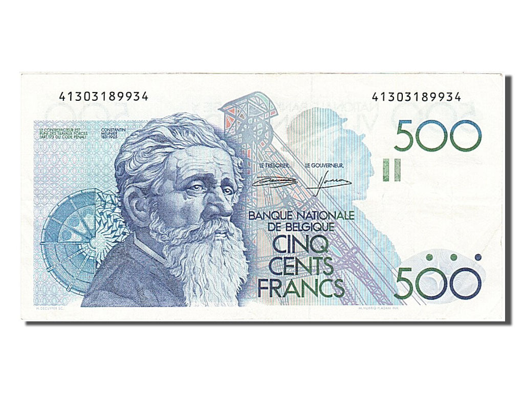 Belgium, 500 Francs, 1982, KM #143a, AU(55-58), 41303189934