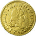Munten, Spanje, Ferdinand VI, 1/2 Escudo, 1756, Madrid, ZF+, Goud, KM:378