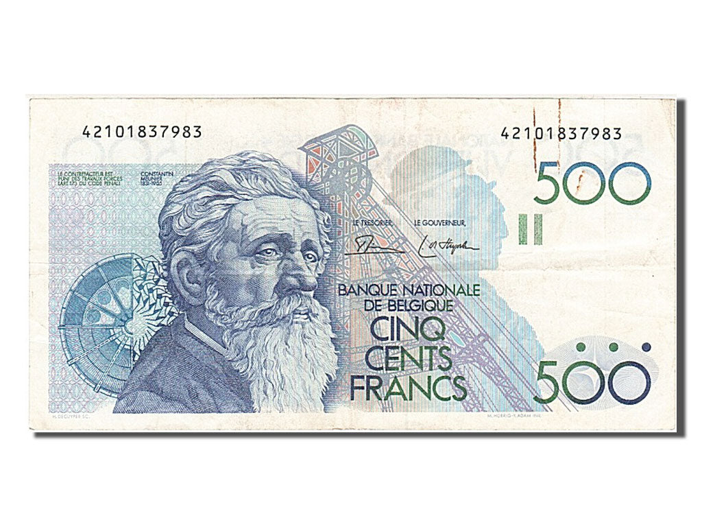 Banknote, Belgium, 500 Francs, 1982, EF(40-45)