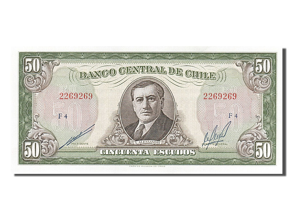 Billete, 50 Escudos, Chile, UNC