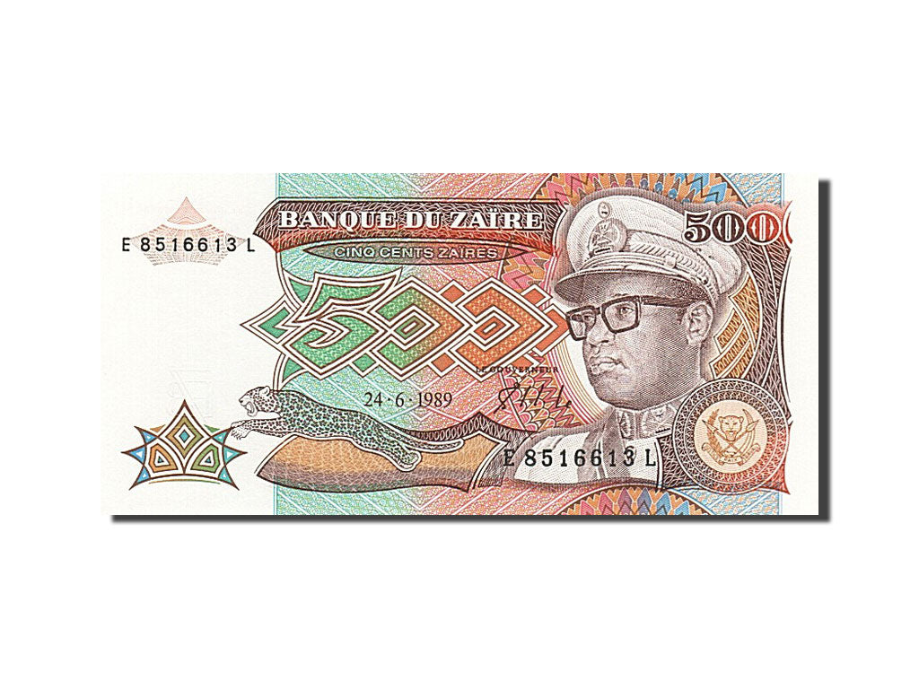 Banknote, Zaire, 500 Zaïres, 1989, 1989-06-24, UNC(65-70)