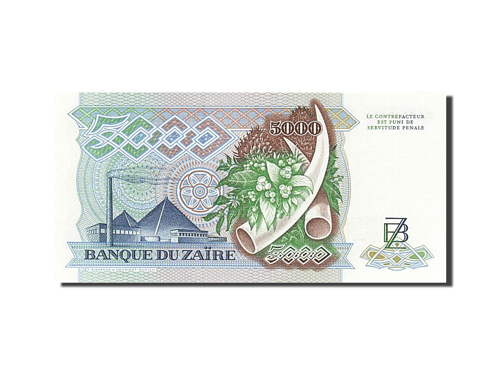 Banknote, Zaire, 5000 Zaïres, 1988, 1988-05-20, UNC(65-70)