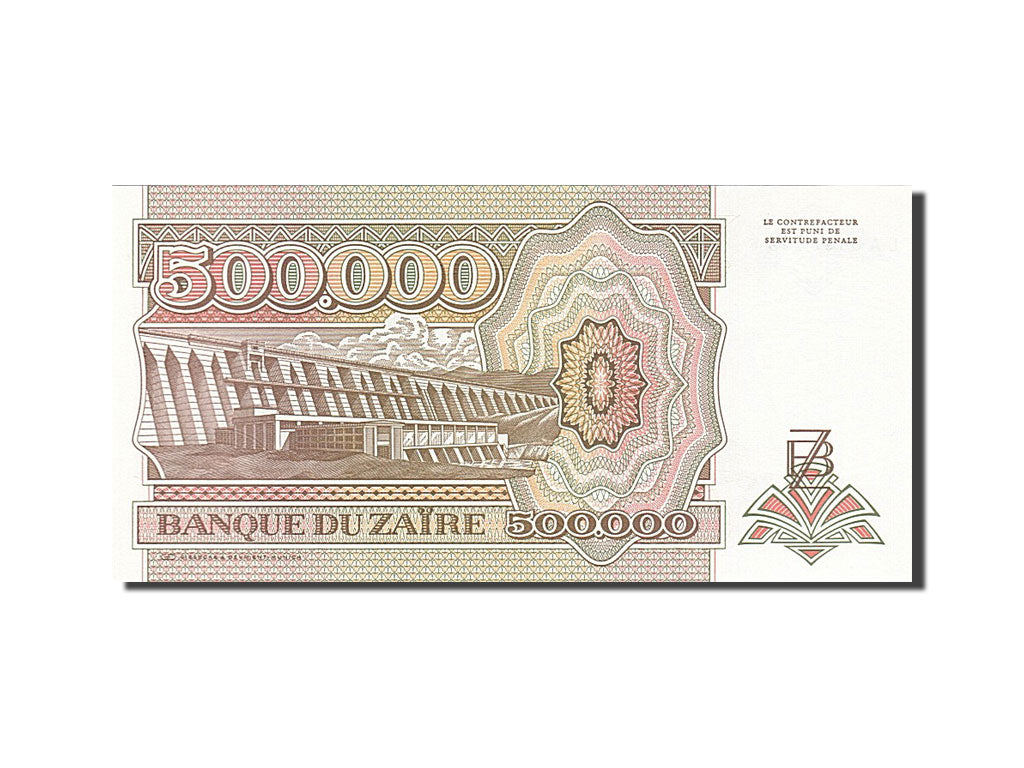 Banknote, Zaire, 500,000 Zaïres, 1992, 1992-03-15, UNC(65-70)