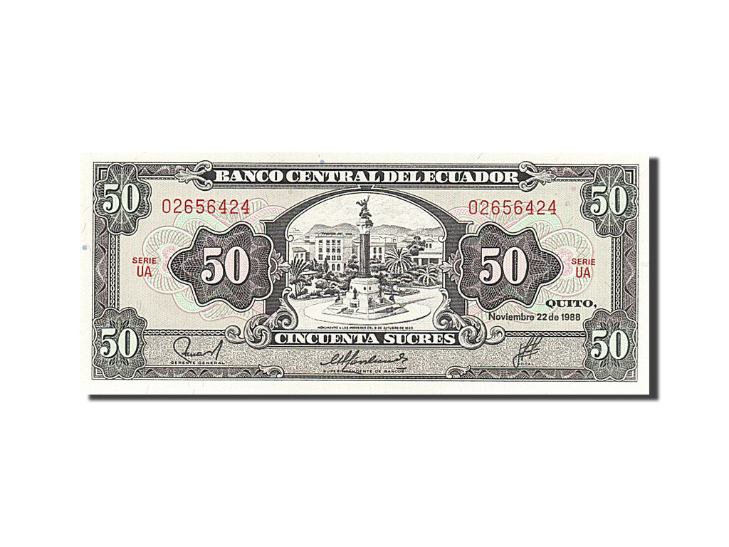 Banknote, Ecuador, 50 Sucres, 1988, 1988-11-22, UNC(65-70)