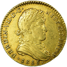 Coin, Spain, Ferdinand VII, 2 Escudos, 1811, Cadiz, EF(40-45), Gold, KM:467