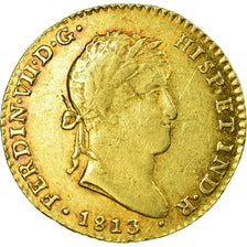 Coin, Spain, Ferdinand VII, 2 Escudos, 1813, Cadiz, EF(40-45), Gold, KM:468