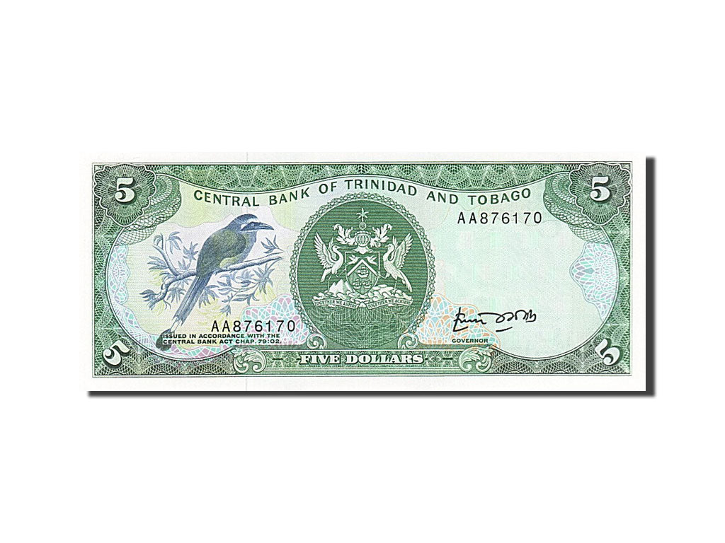 Trinidad and Tobago, 5 Dollars, 1985, UNC(65-70), AA876170