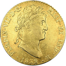 Coin, Spain, Ferdinand VII, 2 Escudos, 1832, Madrid, EF(40-45), Gold, KM:483.1