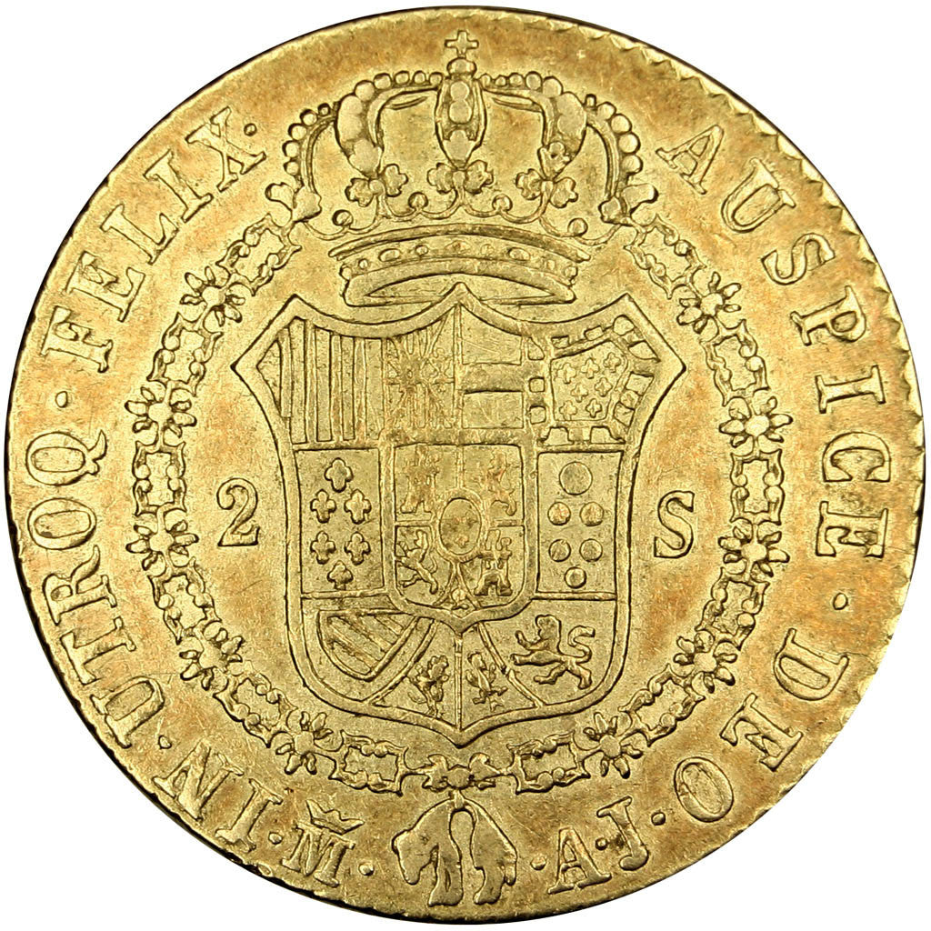 Coin, Spain, Ferdinand VII, 2 Escudos, 1832, Madrid, EF(40-45), Gold, KM:483.1