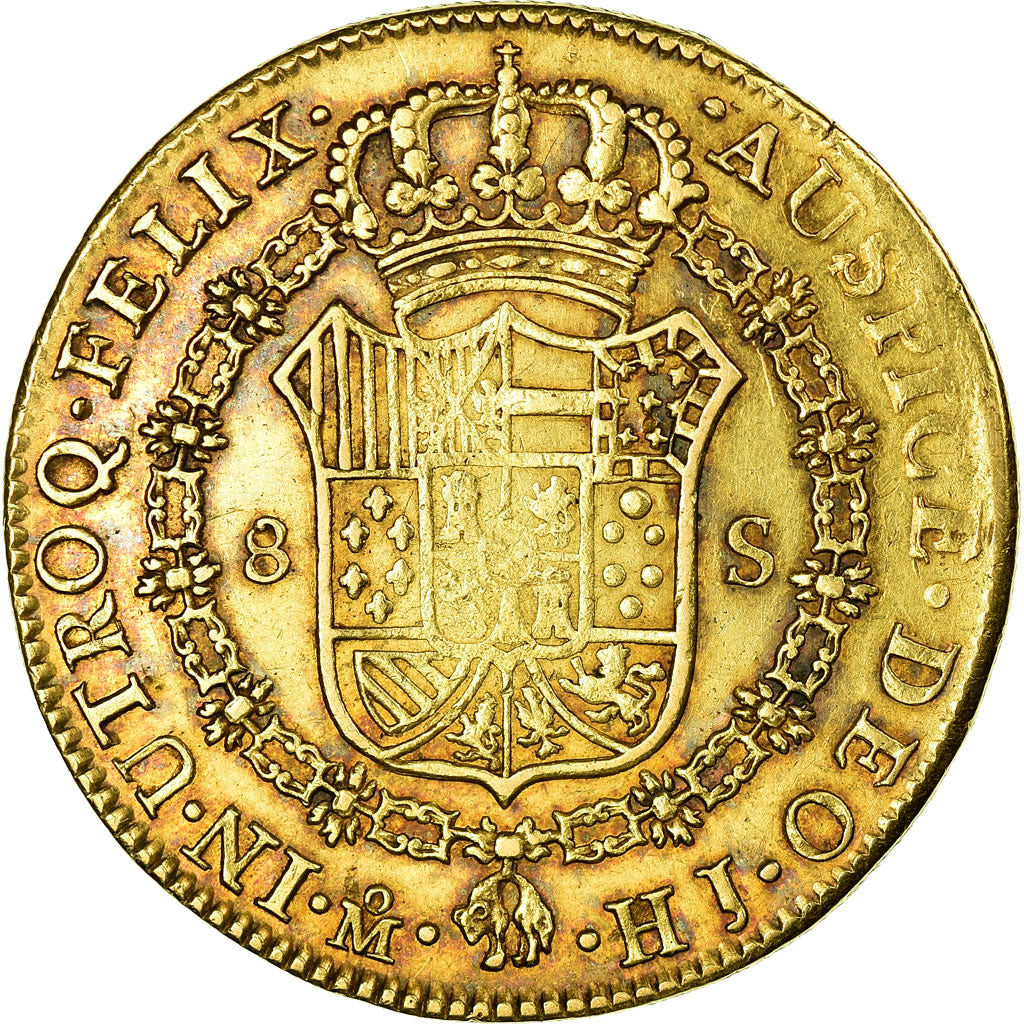 Moneda, México, Ferdinand VII, 8 Escudos, 1810, Mexico City, MBC, Oro, KM:160