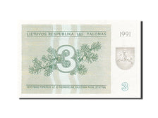 Banknote, Lithuania, 3 (Talonas), 1991, UNC(65-70)