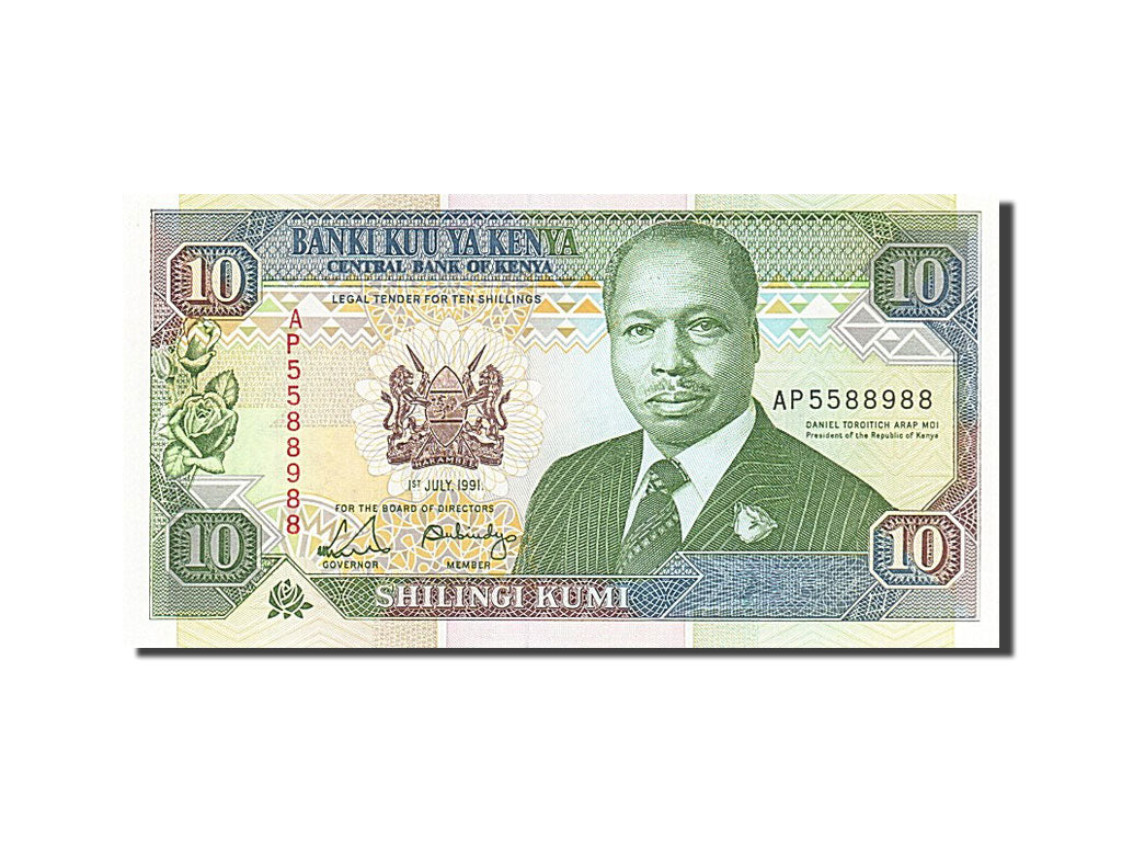 Kenya, 10 Shillings, 1991, 1991-07-01, FDS