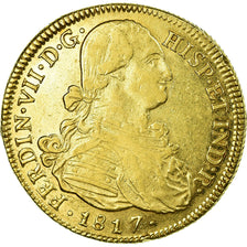 Moneda, Chile, Onza, 8 Escudos, 1817, Santiago, MBC, Oro, KM:78