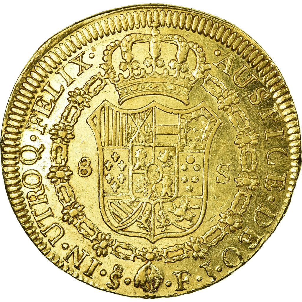 Moneda, Chile, Onza, 8 Escudos, 1817, Santiago, MBC, Oro, KM:78