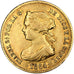 SPAIN, 40 Reales, 1864, Madrid, KM #618.1, EF(40-45), Gold, 3.36