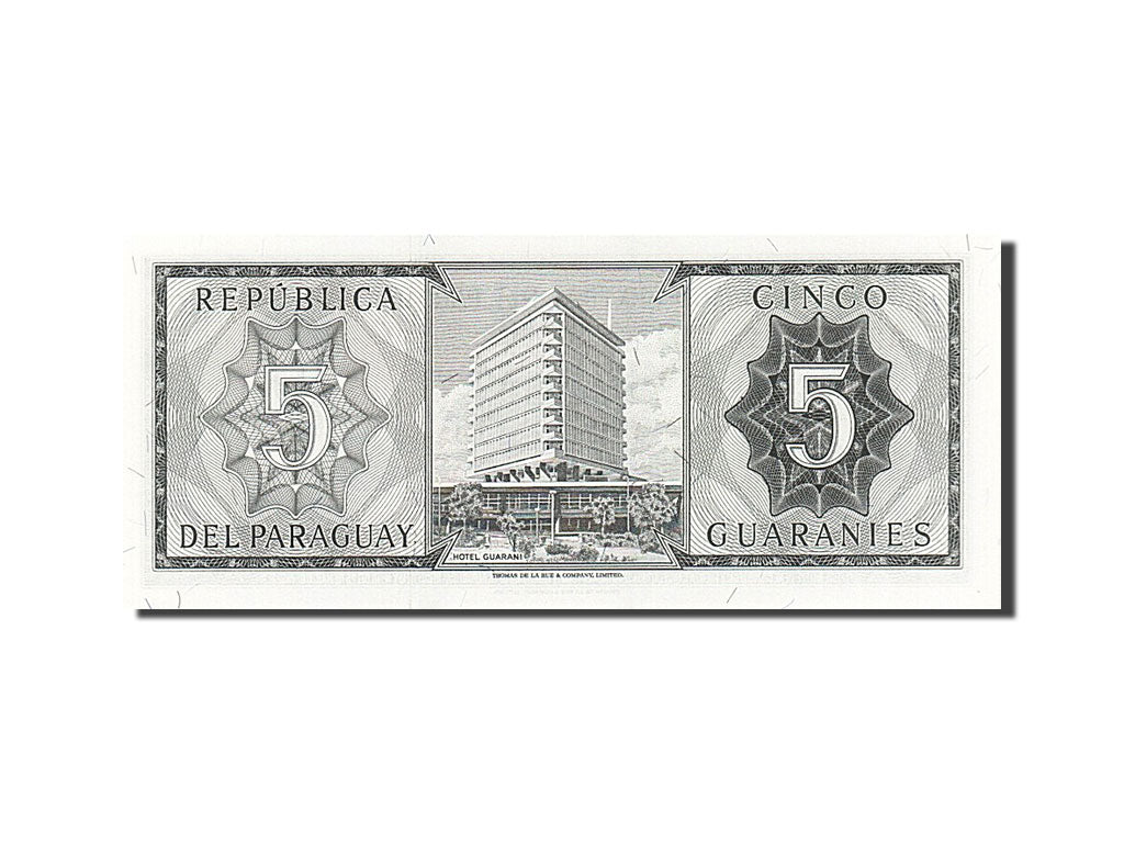 Banknote, Paraguay, 5 Guaranies, 1952, UNC(65-70)