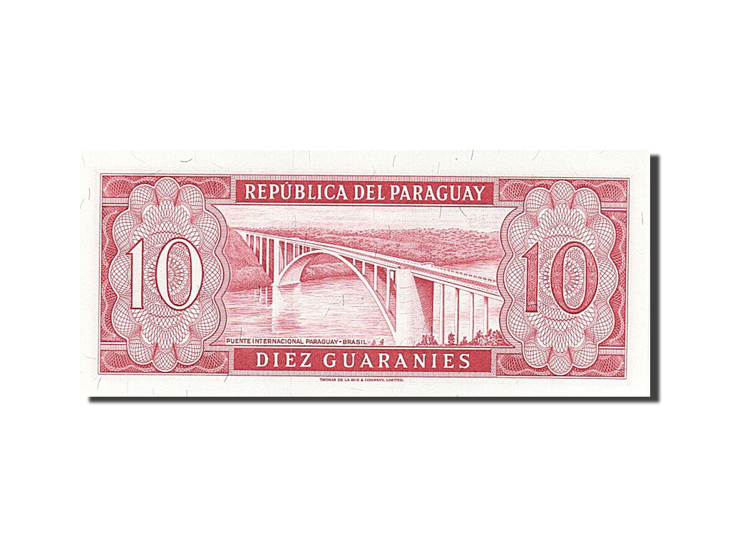 Banknote, Paraguay, 10 Guaranies, 1952, UNC(65-70)