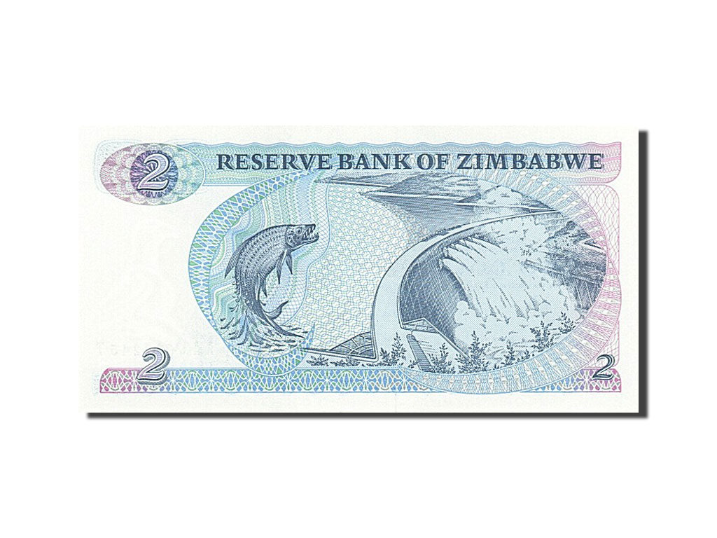 Geldschein, Simbabwe, 2 Dollars, 1983, UNZ