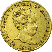 Moneta, Spagna, Isabel II, 80 Reales, 1840, Barcelone, BB, Oro, KM:578.1