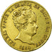 Moneta, Spagna, Isabel II, 80 Reales, 1840, Barcelone, BB, Oro, KM:578.1