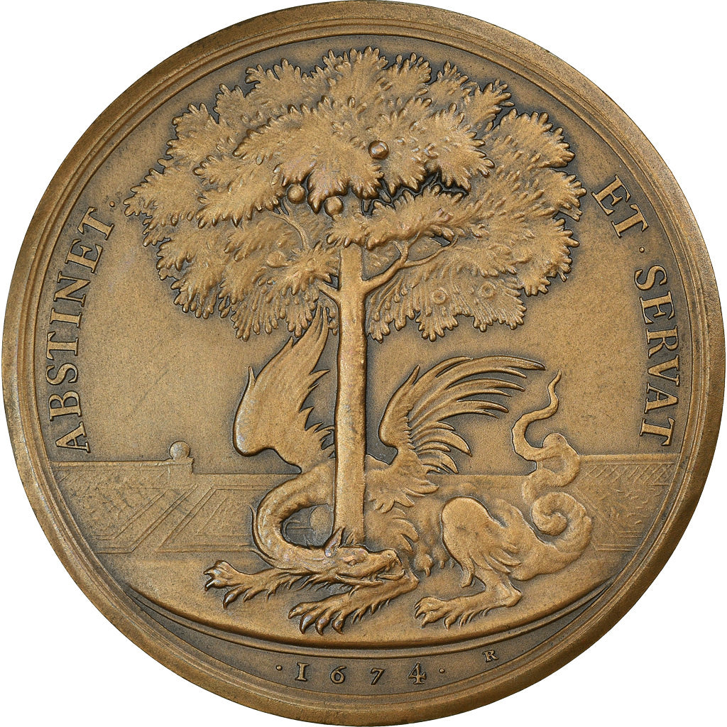 Francja, Medal, Colbert, Controleur des Finances de Louis XIV, Historia, 1974