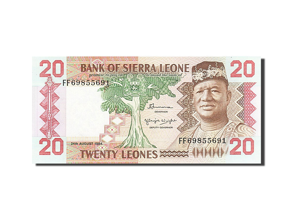 Sierra Leone, 20 Leones, 1984, KM #14b, 1984-08-24, UNC(65-70), FF 69855691