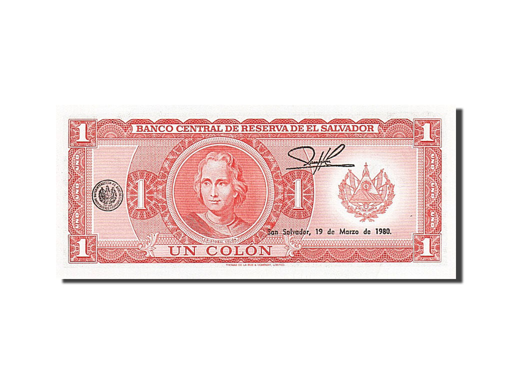 Banknote, El Salvador, 1 Colon, 1977, 1977-07-07, UNC(65-70)