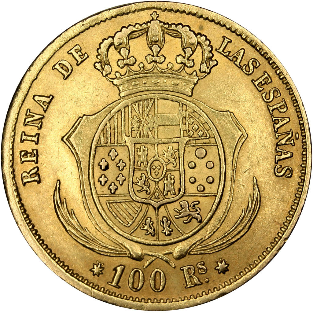 Espagne, Isabelle II, 100 Réales