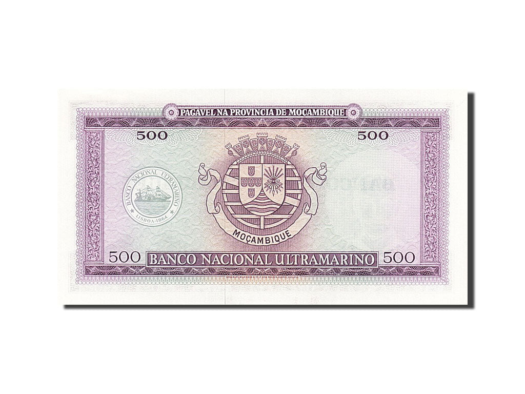 Banknote, Mozambique, 500 Escudos, 1967, 1967-03-22, UNC(65-70)