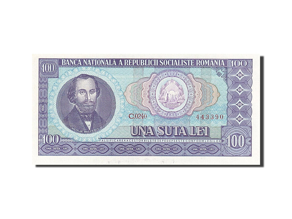 Billet, Roumanie, 100 Lei, 1966, NEUF