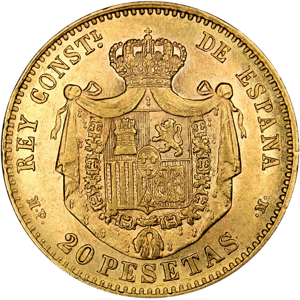 Espagne, Alphonse XIII, 20 Pesetas