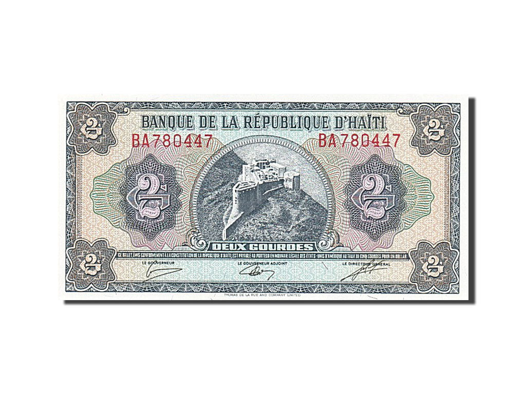 Haiti, 2 Gourdes, 1992, KM #260a, UNC(65-70), BA780447