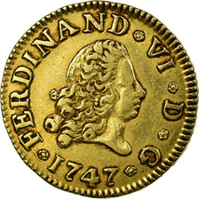 Monnaie, Espagne, Ferdinand VI, 1/2 Escudo, 1747, Madrid, TTB, Or, KM:372