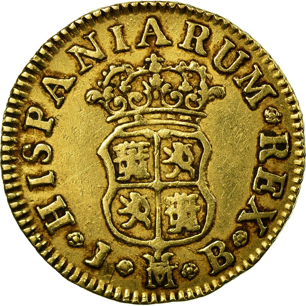 Monnaie, Espagne, Ferdinand VI, 1/2 Escudo, 1747, Madrid, TTB, Or, KM:372