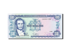 Jamaica, 10 Dollars, 1989, KM #71c, 1989-08-01, UNC(65-70), CH101105