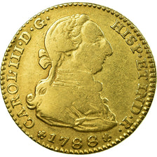Coin, Spain, Charles III, 2 Escudos, 1788, Madrid, VF(30-35), Gold, KM:417.1a