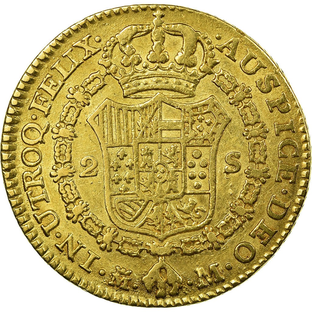 Coin, Spain, Charles III, 2 Escudos, 1788, Madrid, VF(30-35), Gold, KM:417.1a