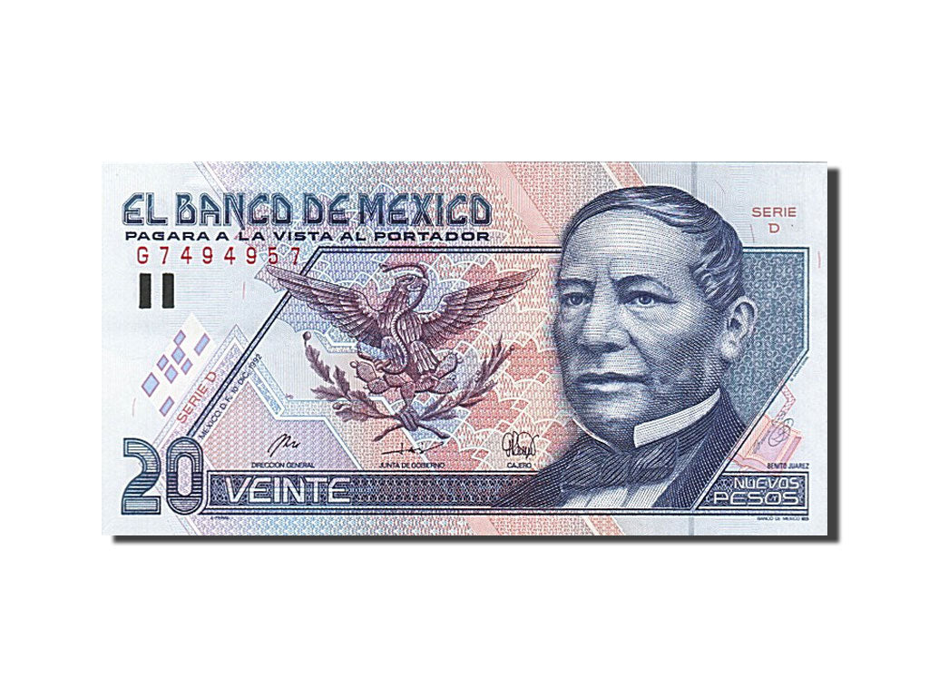 Mexico, 20 Nuevos Pesos, 1992, KM #100, 1992-12-10, UNC(65-70), G7494957