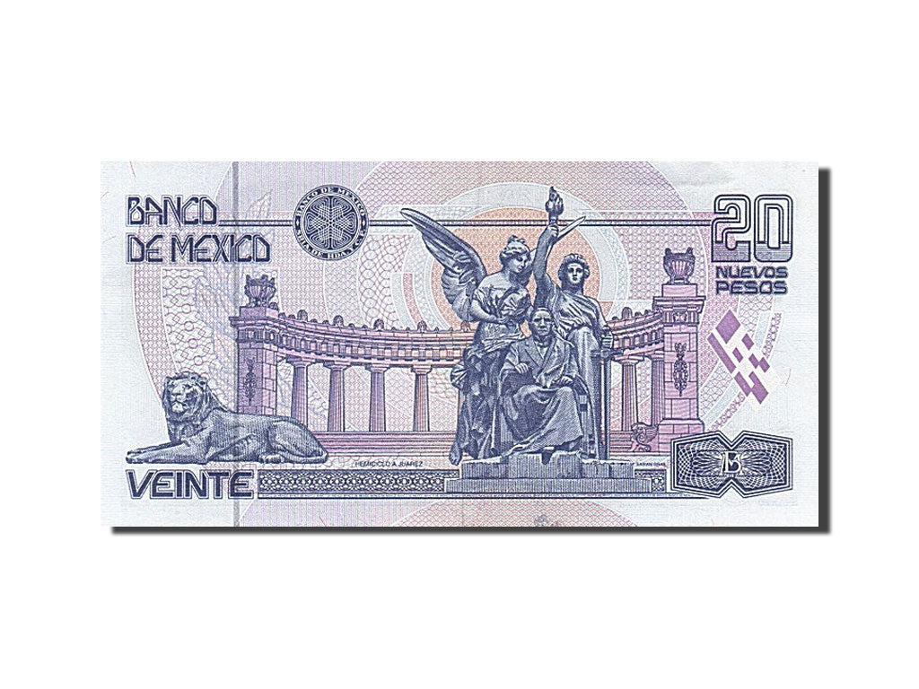 Mexico, 20 Nuevos Pesos, 1992, KM #100, 1992-12-10, UNC(65-70), G7494957