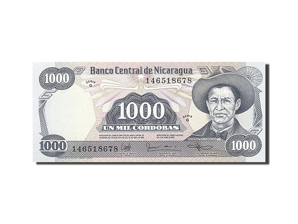 Banconote, Nicaragua, 1000 Cordobas, 1987, FDS