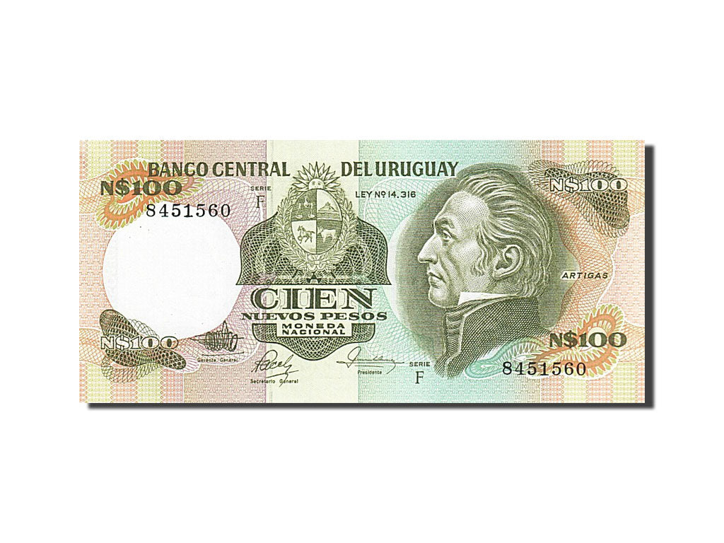 Uruguay, 100 Nuevos Pesos, 1986, KM #62c, UNC(65-70), 8451560