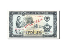 Albania, 25 Lekë, 1976, KM #44s2, UNC(65-70), YN 058738