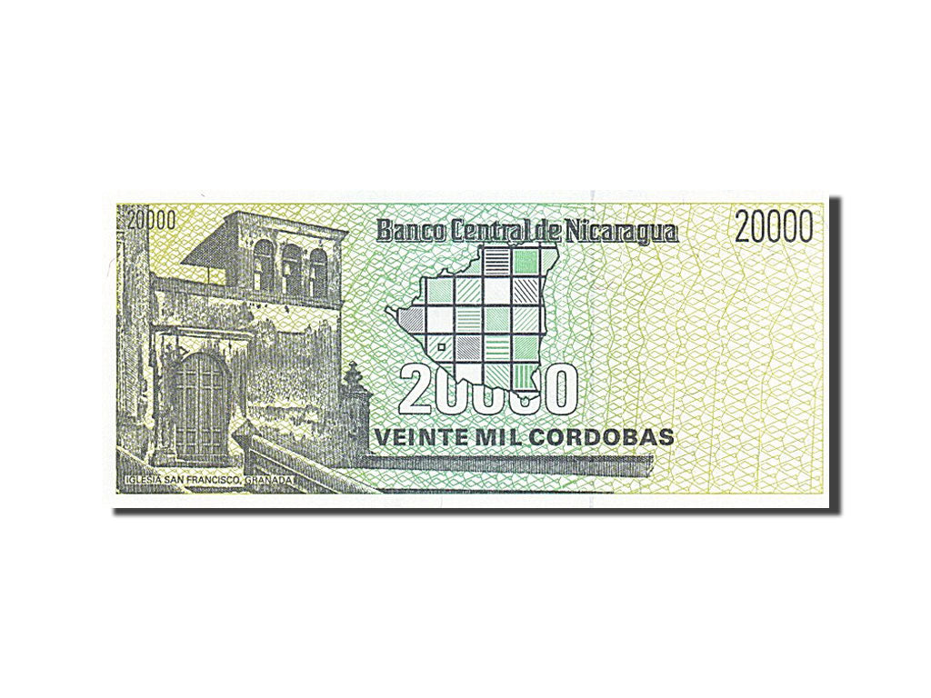 Banknote, Nicaragua, 20,000 Córdobas, 1989, UNC(65-70)