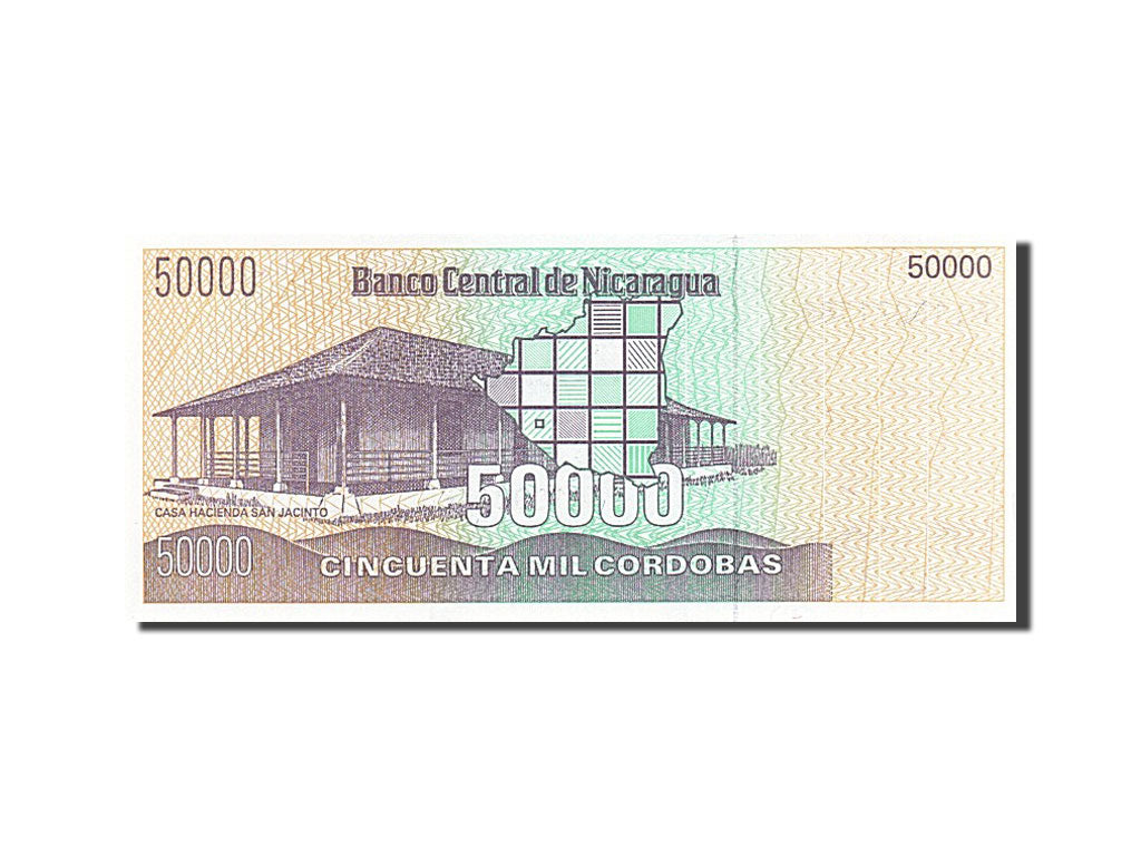 Nicaragua, 50,000 Córdobas, 1989, KM #161, UNC(65-70), FA 10021580