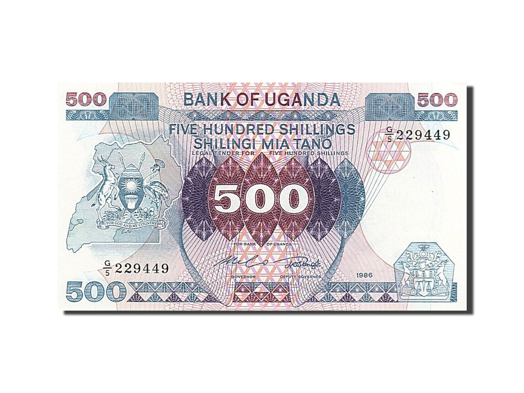 Banknote, Uganda, 500 Shillings, 1986, UNC(65-70)