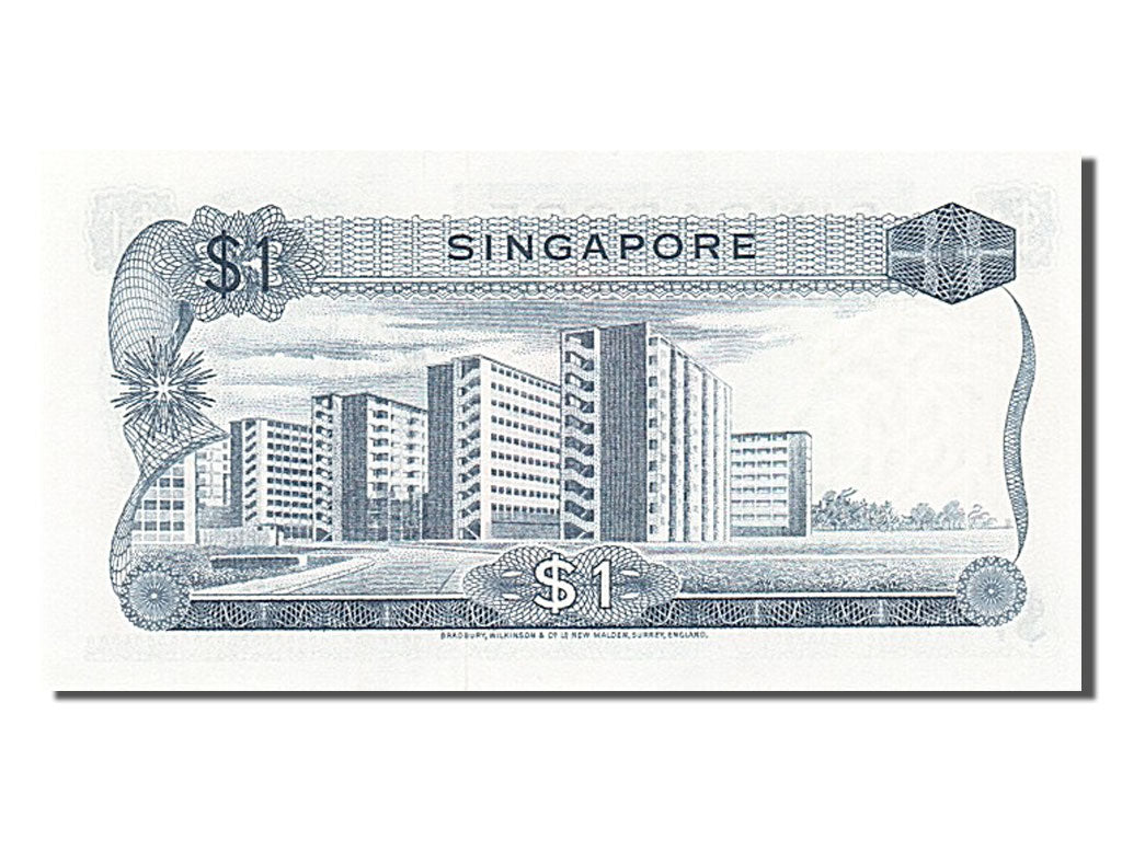 Singapore, 1 Dollar, 1967, KM #1a, UNC(65-70), D/81 317419