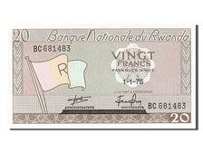 Biljet, Rwanda, 20 Francs, 1964, 1976-01-01, NIEUW