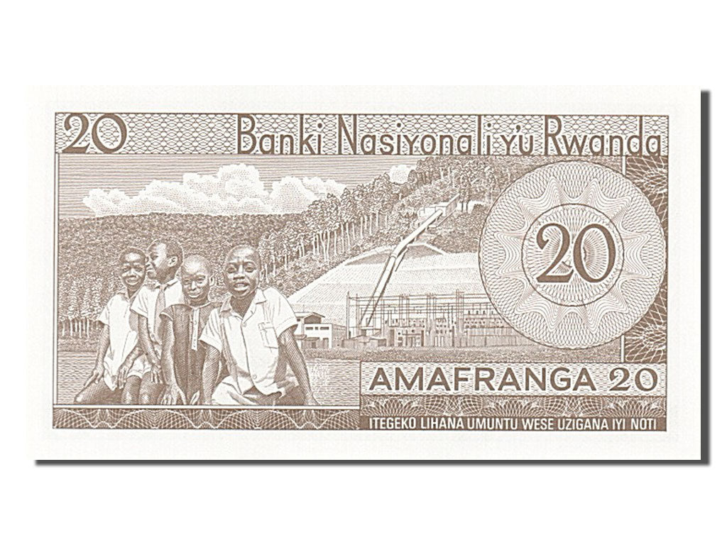 Banknote, Rwanda, 20 Francs, 1964, 1976-01-01, UNC(65-70)